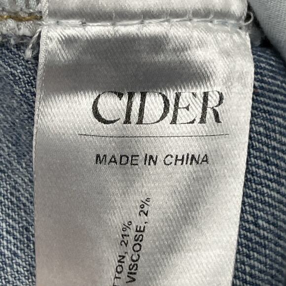 Cider Women's High Rise Pleated Wide Leg Jeans Size Small 26X28 Light wash 90s - Picture 7 of 13